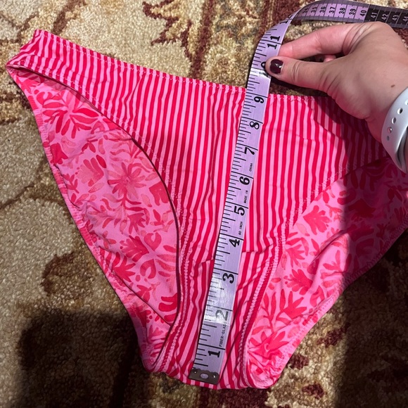 Pink Striped and Floral Reversible Vineyard Vines Bikini Set - Picture 9 of 11